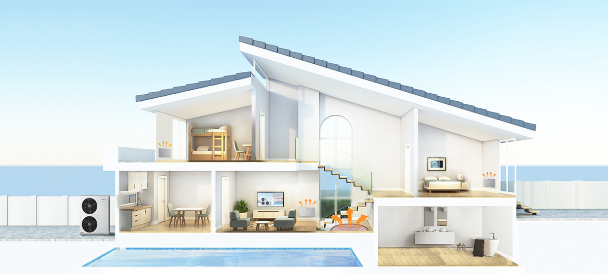 ZEALUX INVERBOOST Luft-Wasser-Wärmepumpe für Wohngebäude - Zealux