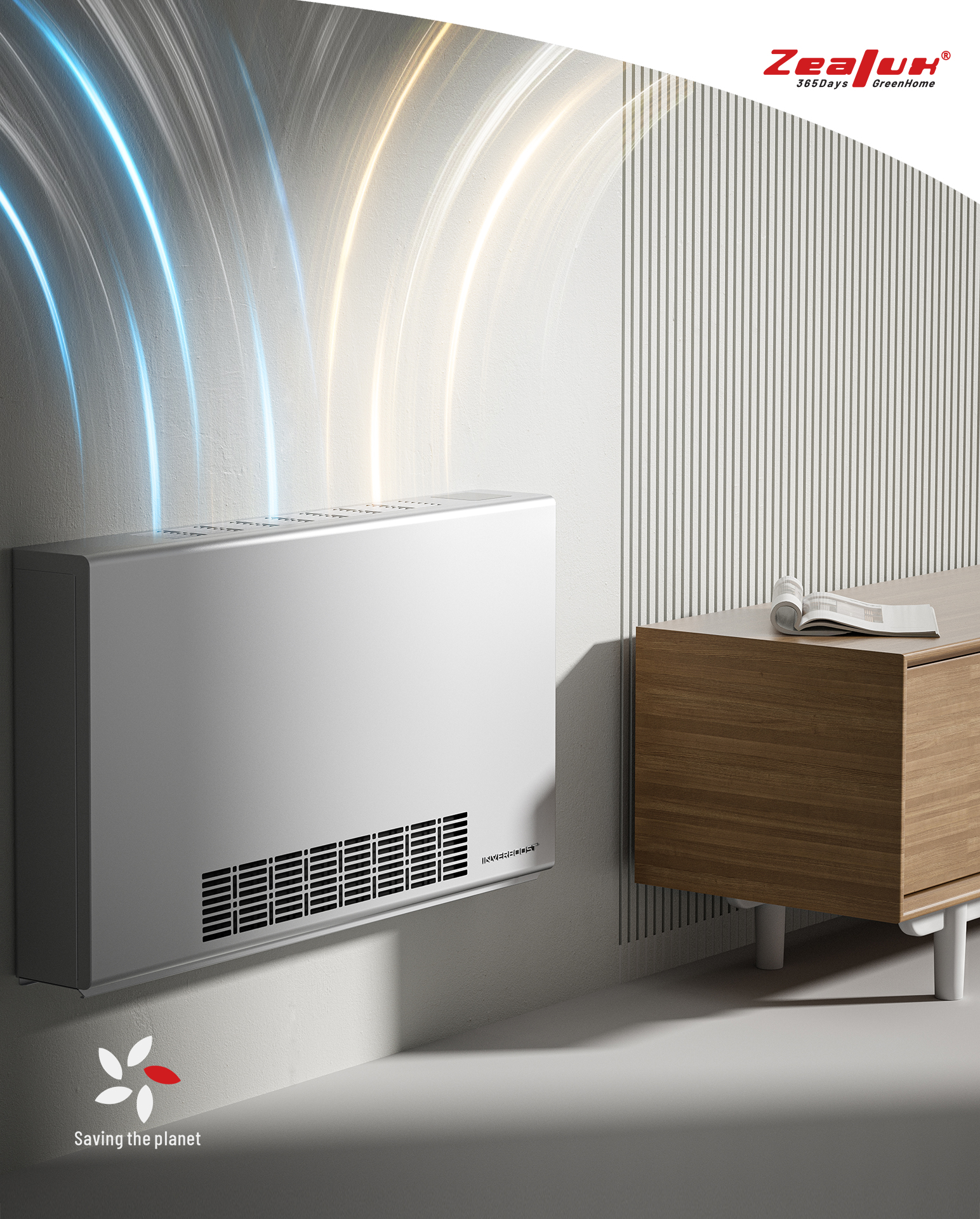 zealux air source heat pump and fan coil unit